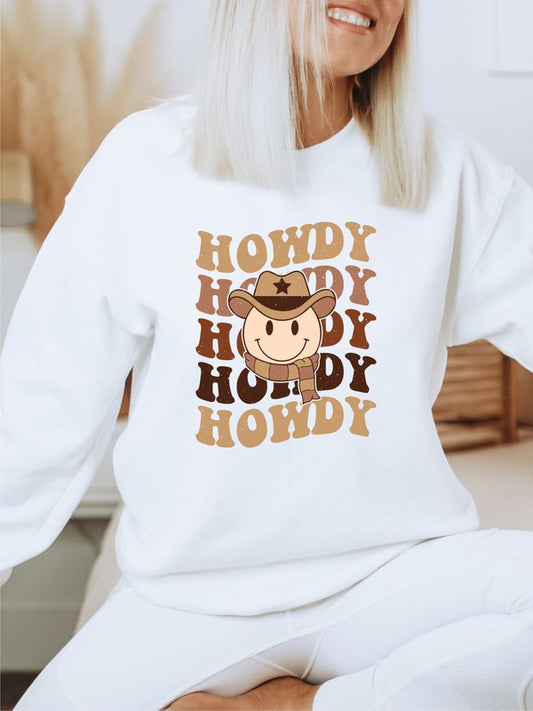 Stacked Howdy Cowboy Smile Sweatshirt