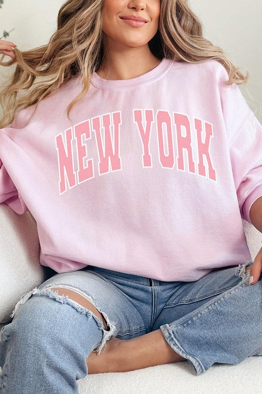 New York State Oversized Graphic Sweatshirts