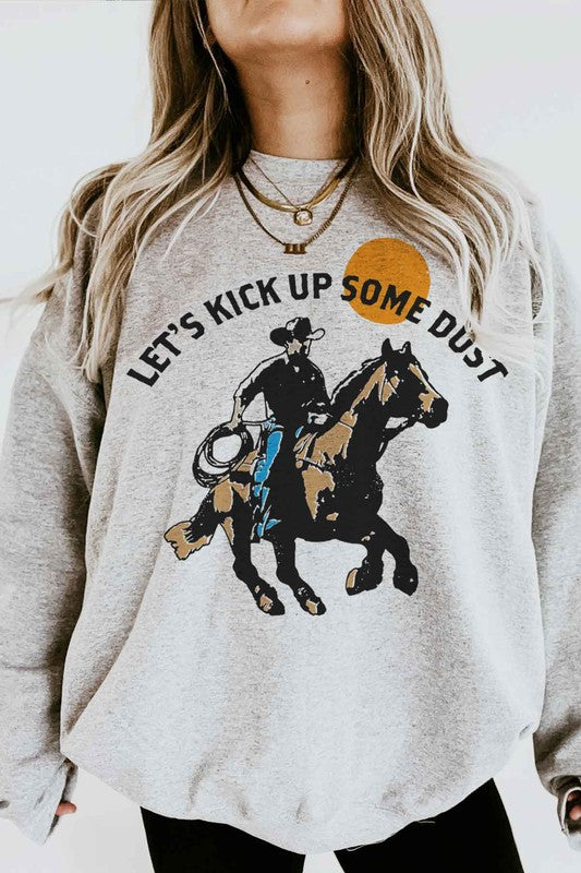 KICK UP SOME DUST GRAPHIC SWEATSHIRT