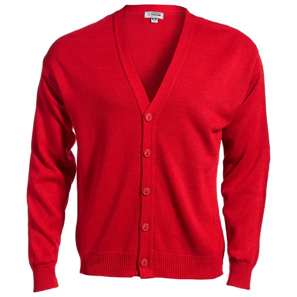 MashasCorner.com V-Neck Cardigan made with Tuff-Pil Plus® acrylic yarns for lo-pil performance. Embroiders well. 100% Acrylic V-neck jersey stitch cardigan Tuff-Pil Plus® high performance acrylic Lo-pil performance and colorfast Machine washable Unisex sizes: XS - 5XL COLOR: Multiple Style Name JERSEY KNIT ACRYLIC CARDIGAN Fabric 100% ACRYLIC Color RED Gender Unisex Sleeve Type Long Sleeve Collar Type V-Neck