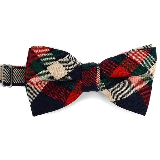 MashasCorner.com Men's Plaid Flannel Cotton Banded Bow Tie - MCNFB1638