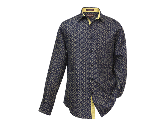 MashasCorner.com  St. Patrick - Fine Touch Long Sleeve Fashion Shirt - Navy