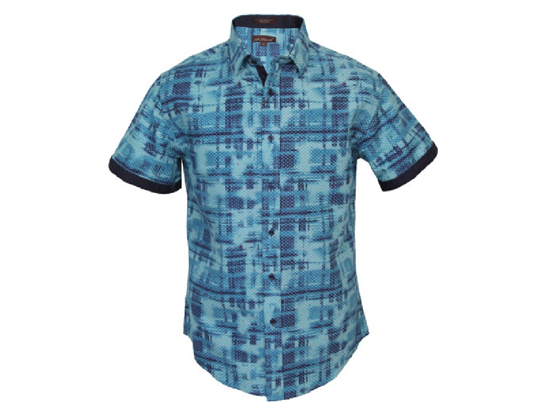 MashasCorner.com This is a white Shirt with Black Flip sleeve trim - MSS7-2 Blue Wear sleeve black or trimmed Button Front Contrasting Black Buttons Sizes: Multiple including Big & Tall