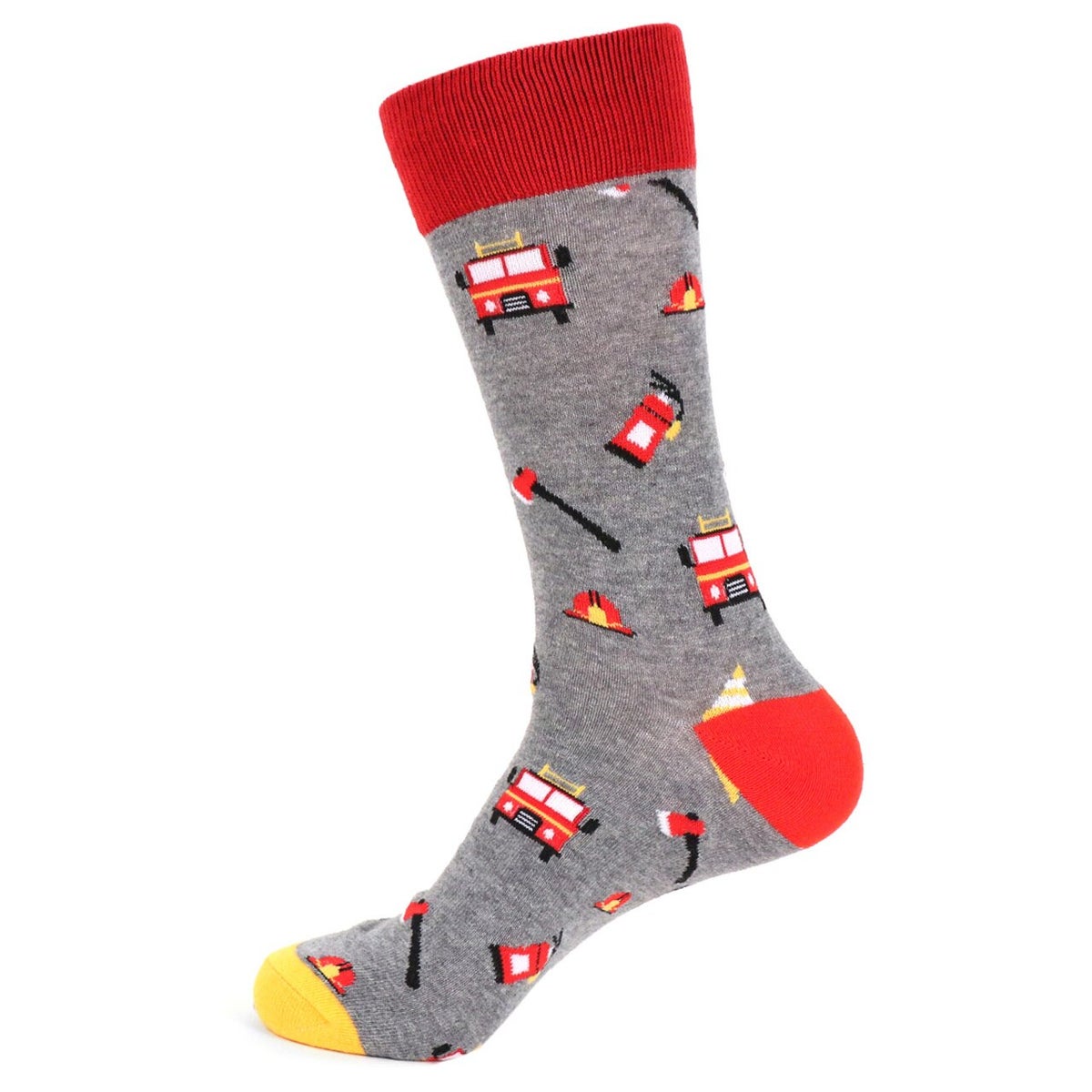 MashasCorner.com Men's Firefighter Novelty Socks - MC-NVS19522-GRY