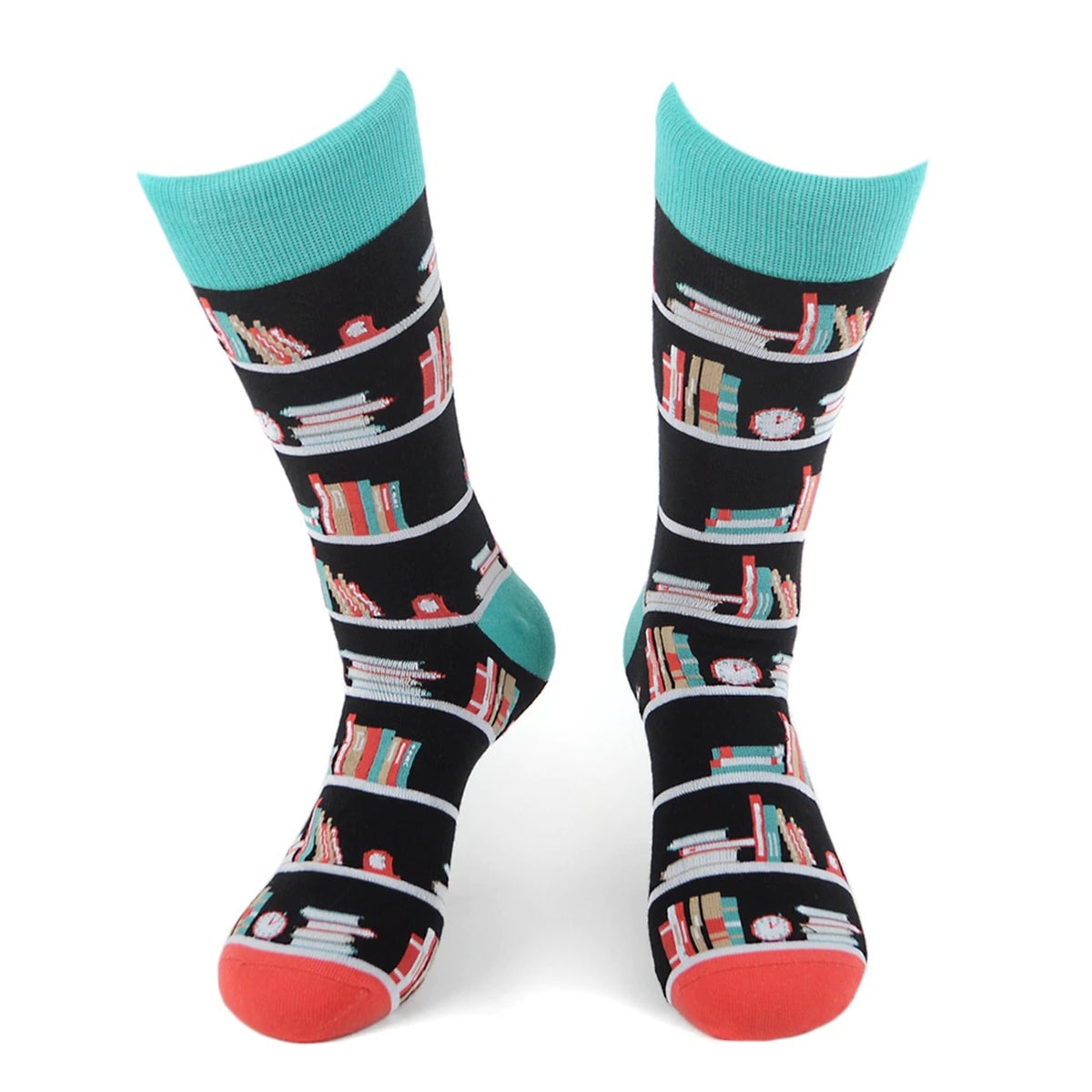 MashasCorner.com Men's Book Shelves Novelty Socks - MC-NVS19570-BK
