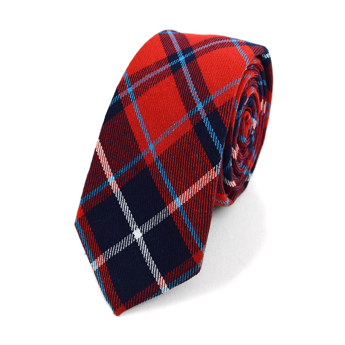 MashasCorner.com Men's Plaid Flannel 2.25" Cotton Slim Neck Tie - MCMPPW1637