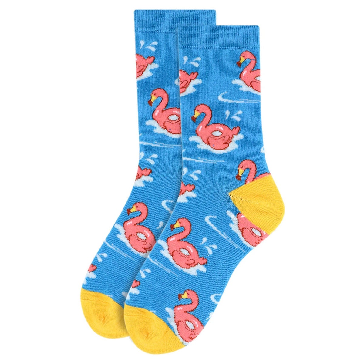 MashasCorner.com Women's Flamingo Tube Novelty Socks Blue - MCLNVS19299