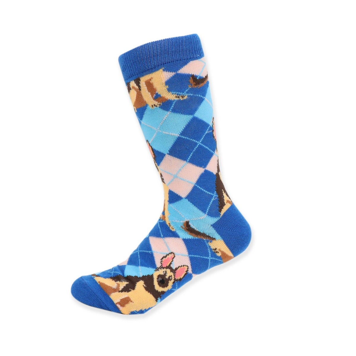 MashasCorner.com Women's Novelty Argyle Dog Socks Blue - MCLNVS19409-BL