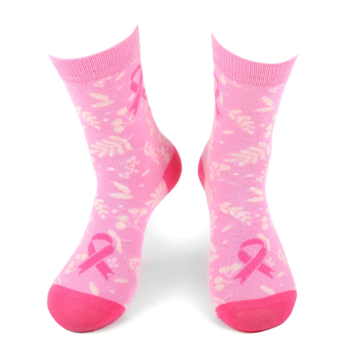 MashasCorner.com Women's Breast Cancer Awareness Novelty Socks Add some fun to your outfit with our Novelty Socks. These socks are perfect for when you have to maintain being a professional but still have that burning desire to be fun & silly! These socks are super soft & comfy. 70% Cotton, 25% Polyester, 5% spandex Sock size: 9-11 Shoe size: 4-10 Machine wash, tumble dry low Imported