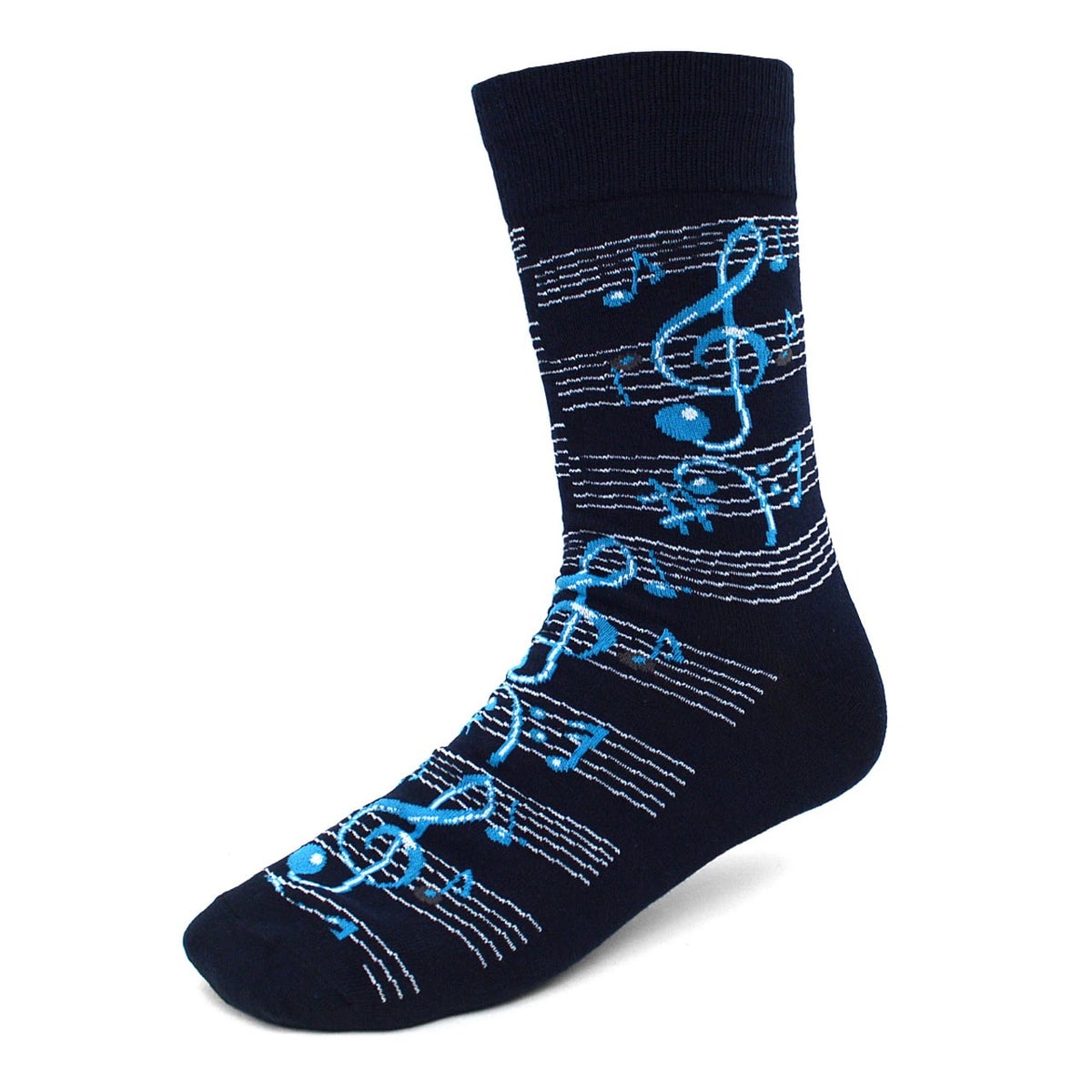 MashasCorner.com Men's Music Notes Novelty Socks Black - MCNVS1733