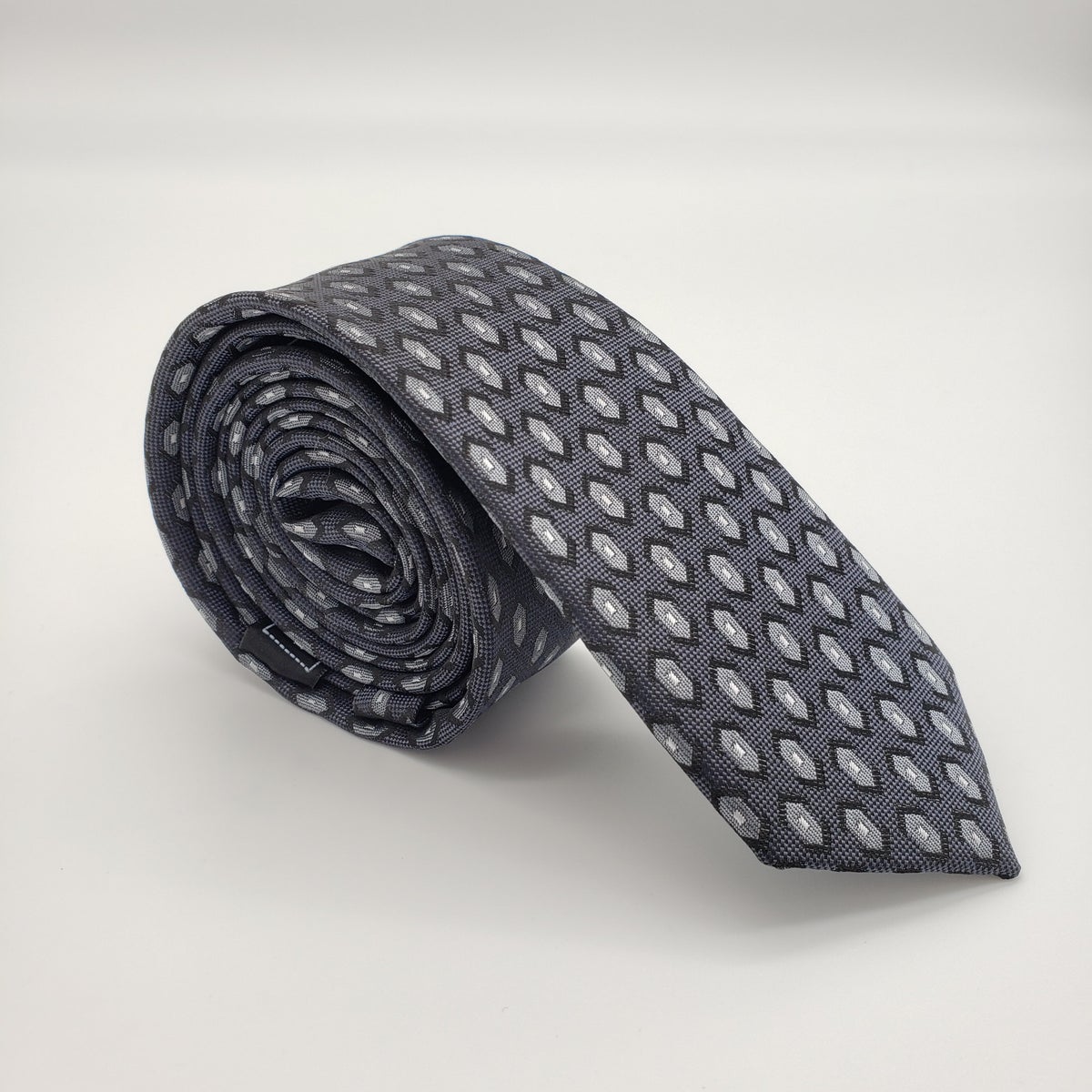 MashasCorner.com Laurant Bennet Milano Men's Dress Suit Skinny Grey Neck Tie 57"L 2 1/8"W