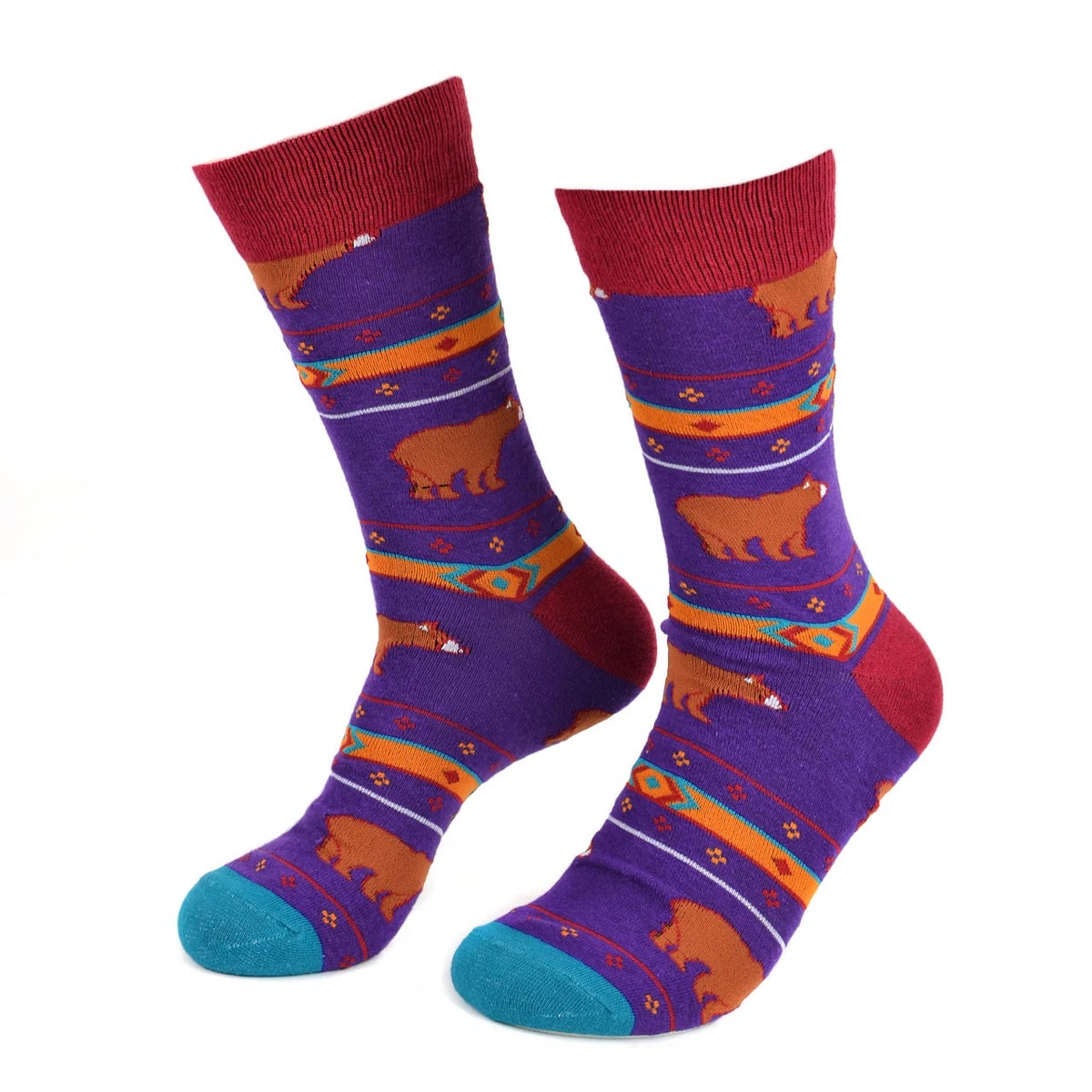 MashasCorner.com Men's Brown Bear Fun Novelty Socks - MCNVS19432