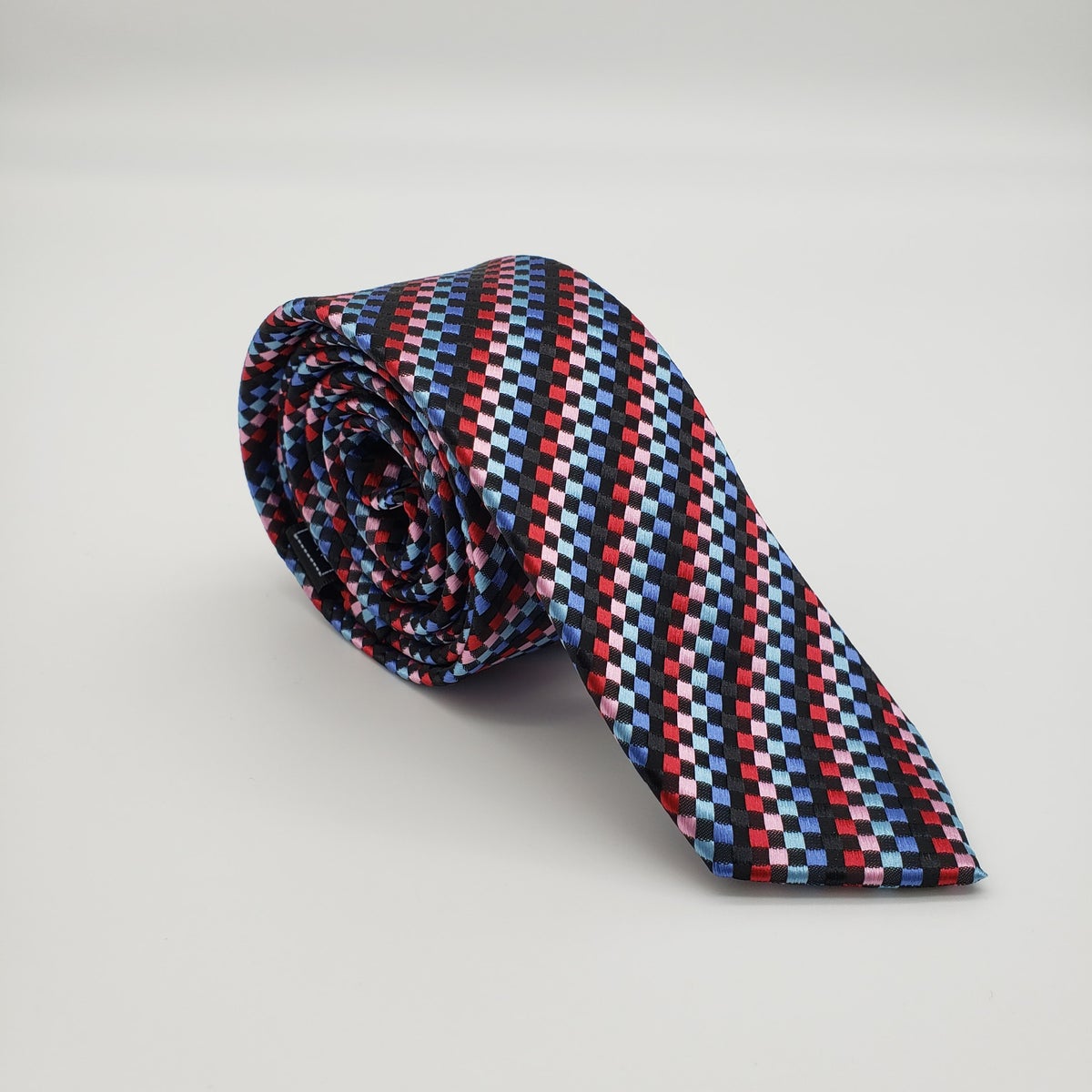 MashasCorner.com Laurant Bennet Milano Men's Dress Suit Skinny Red Blue Neck Tie 57"L 2 1/8"W