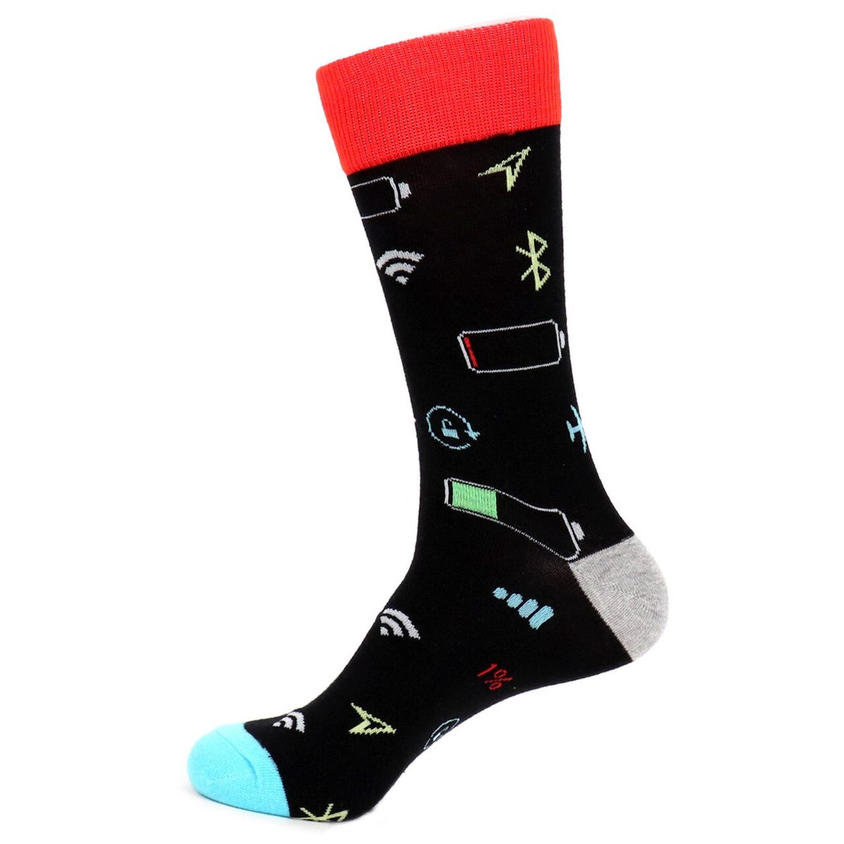 MashasCorner.com Men's Smart Phone Novelty Socks - MCNVS19510-BK