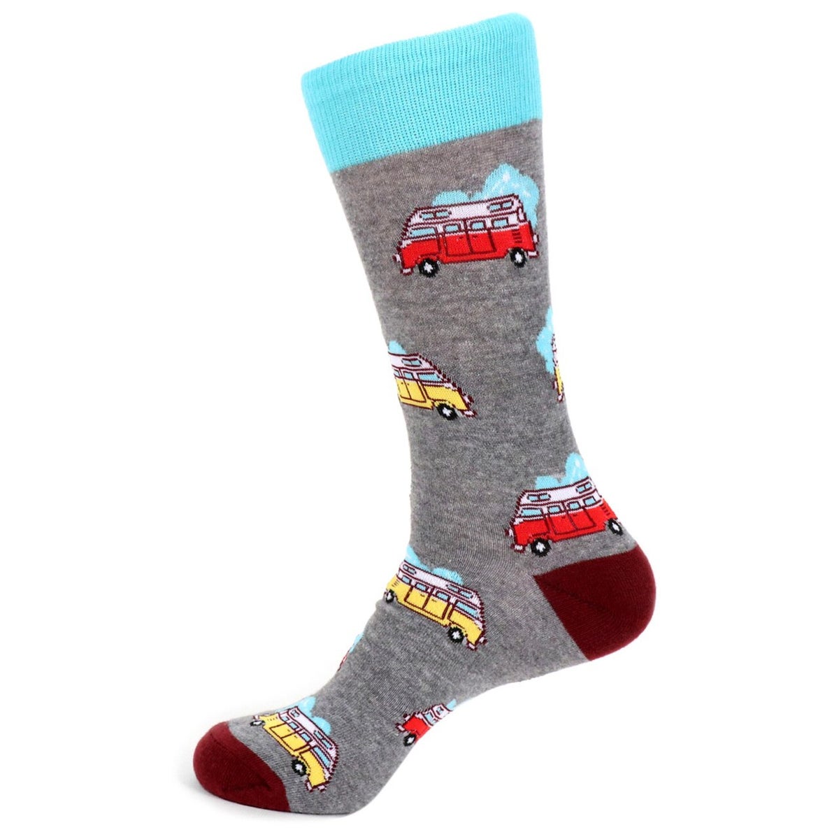 MashasCorner.com Men's Camping Car Novelty Socks - MCNVS19538-GRY