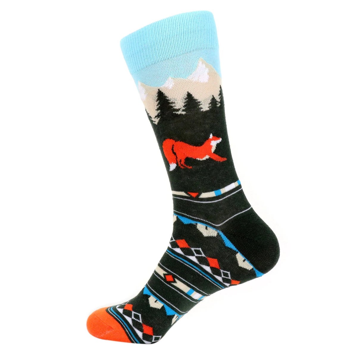 MashasCorner.com Men's Fox Novelty Socks - MCNVS19540-GRN