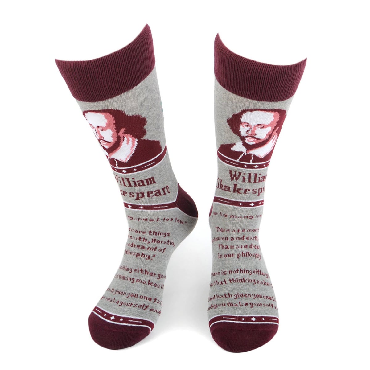 MashasCorner.com Men's Shakespeare Novelty Socks - MCNVS19588-GRY