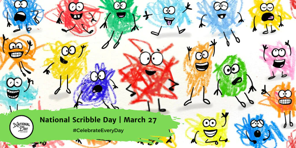 Join MashasCorner.com and Celebrate National Scribble Day - Celebrate National Scribble Day on March 27 and inspire children to kindness through art! - #NationalScribbleDay