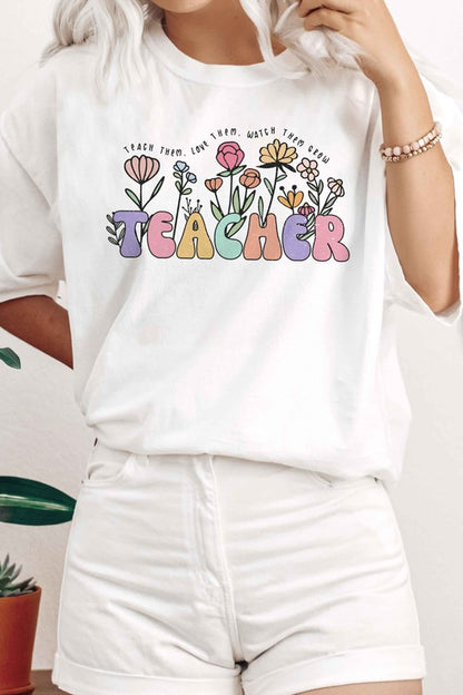 FLORAL TEACHER Graphic Tee