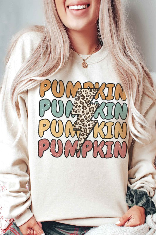 LEOPARD LIGHTNING PUMPKIN Graphic Sweatshirt