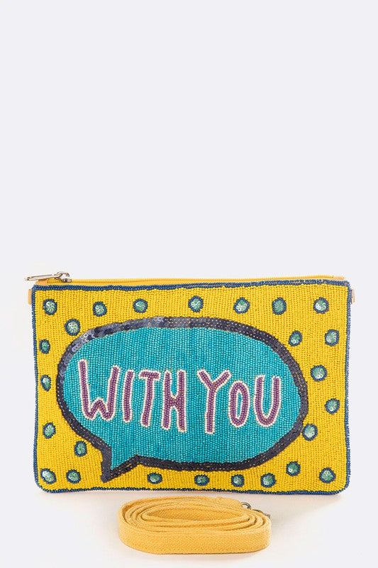 WITH YOU Seed Beads Iconic Crossbody Convertible