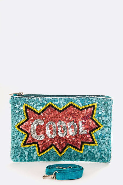 Cool Iconic Sequins Convertible Clutch Bag