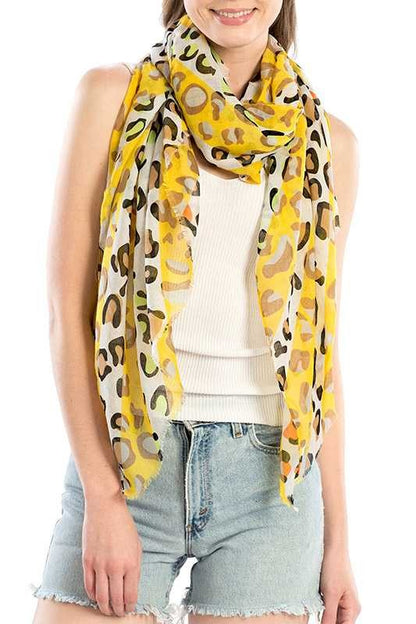 Mix Color Cheetah Printed Scarf