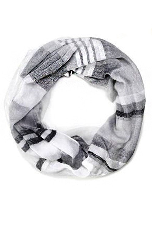 Mix Stripes Large Cotton Fashion Infinity Scarf