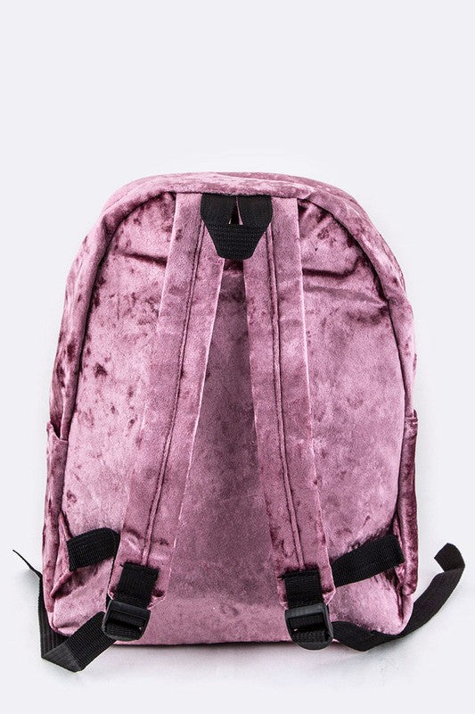 Velour Fashion Backpack