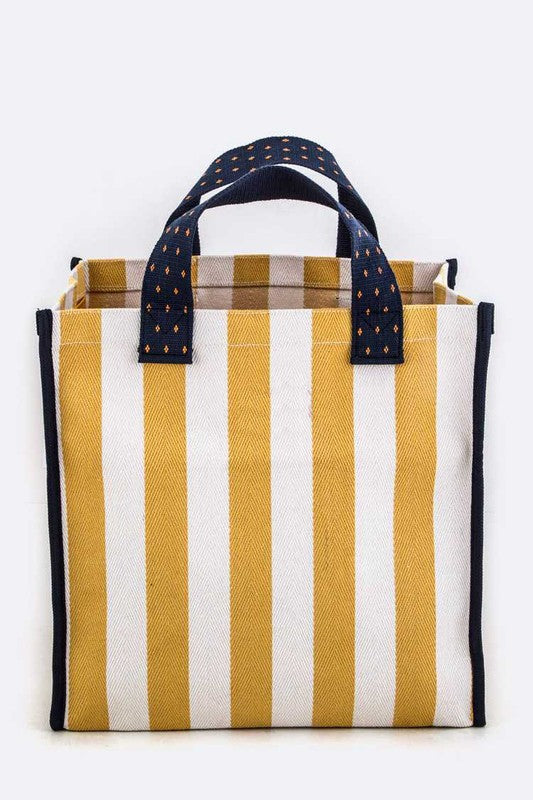 Coated Canvas Boxy Tote