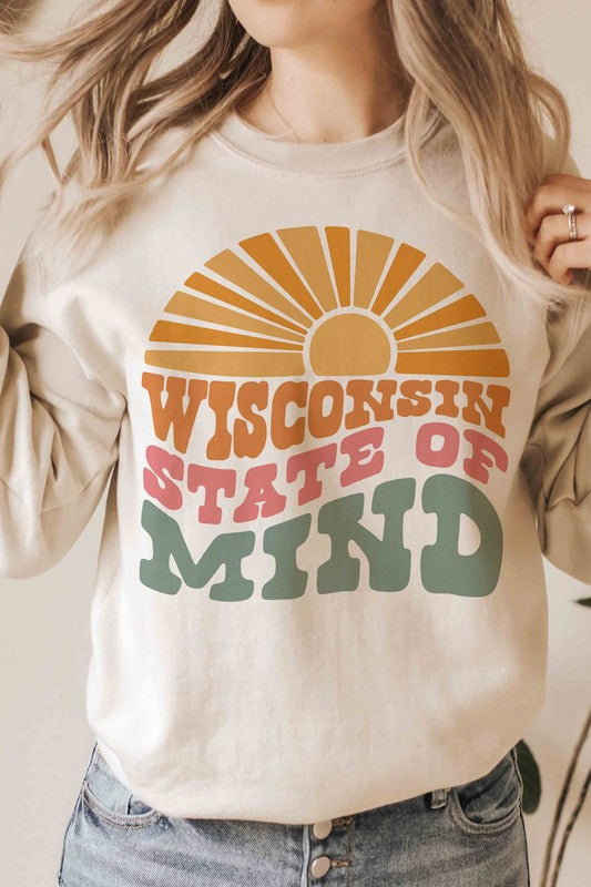 WISCONSIN STATE OF MIND Graphic Sweatshirt