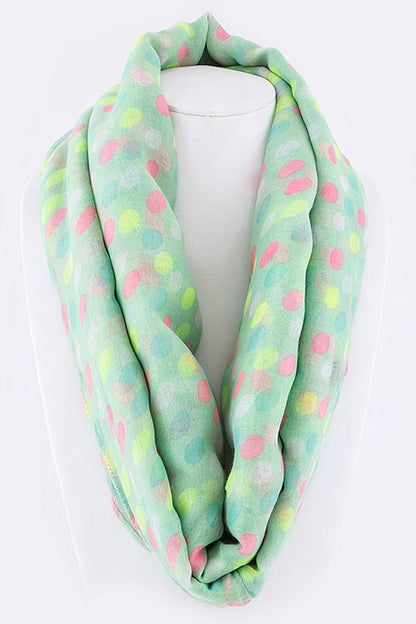 Polka Dots Large Infinity Scarf