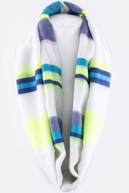 Nautical Multi Color Stripe Infinity Scarf