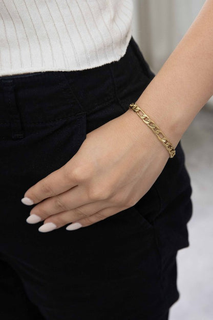 Thick and Thin Chain Bracelet