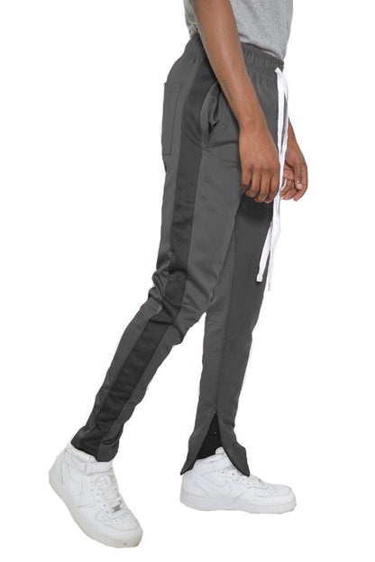 SINGLE STRIPE ANKLE ZIPPER TRACK PANTS