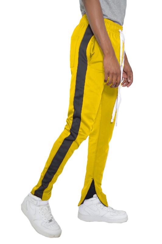 SINGLE STRIPE ANKLE ZIPPER TRACK PANTS