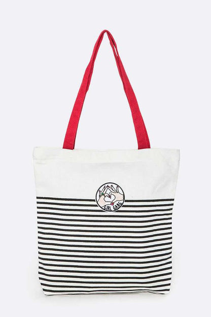 Girl Gang Iconic Patch Cotton Canvas Tote