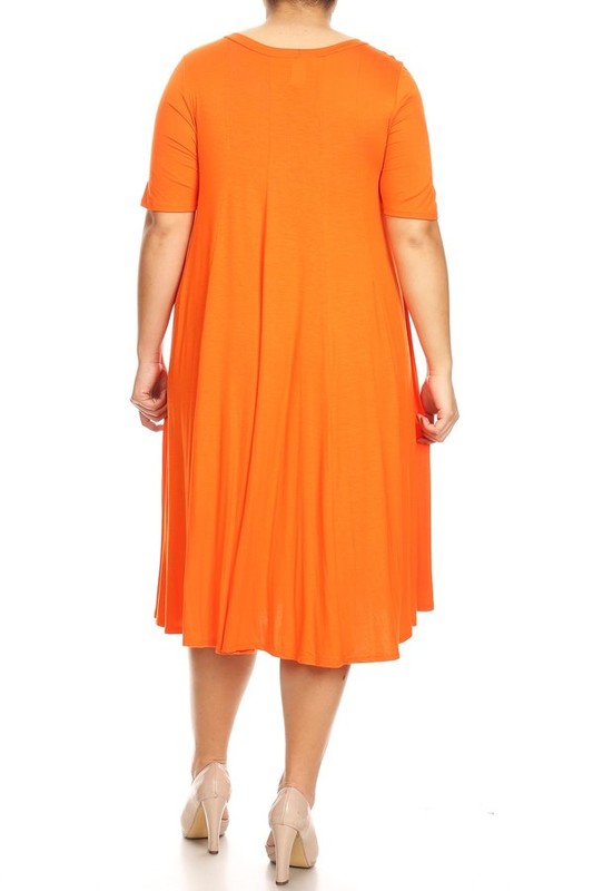 Women's Oversized A-Line Casual Jersey Knit Dress Red / 3XLarge Women's Oversized A-Line Casual Jersey Knit Dress Red / 3XLarge