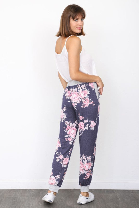 Floral Drawstring Jogger