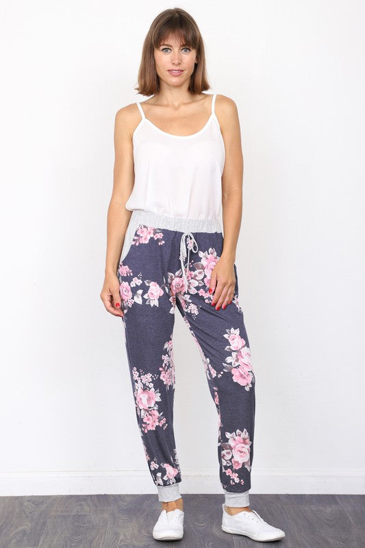 Floral Drawstring Jogger