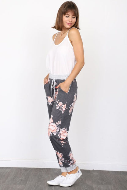 Floral Drawstring Jogger