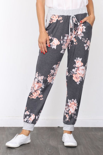 Floral Drawstring Jogger