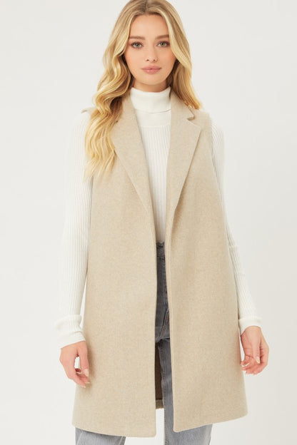 JQ Fleece Long Line Vest