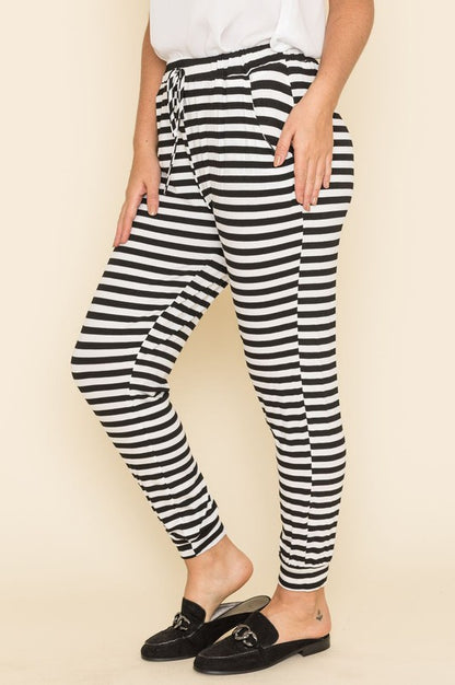 Stripe Drawstring Jogger