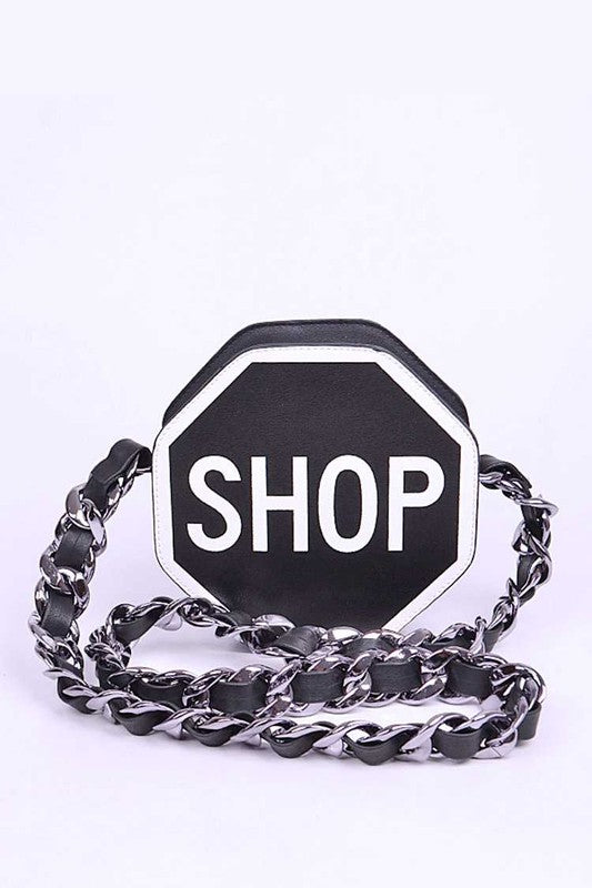 STOP Sign Chunky Chain Swing Bag