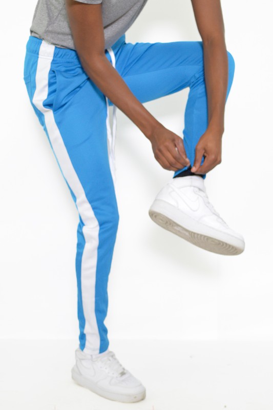 SLIM FIT SINGLE STRIPE TRACK PANT