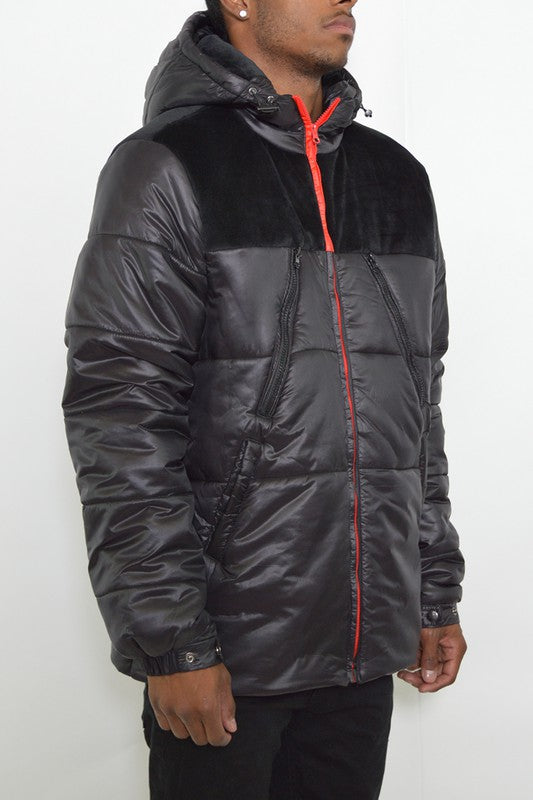 MENS PADDED BUFFLE PUFFER JACKET