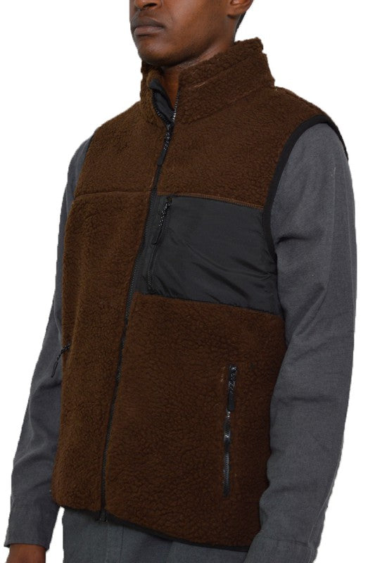 Padded Sherpa Fleece Vest