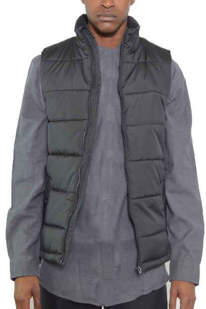 Weiv Two Tone Color Block Padded Vest