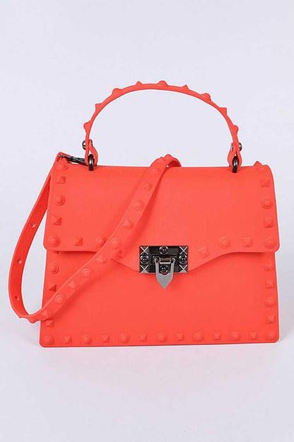 Matte Finish Studded Convertible Jelly Bag